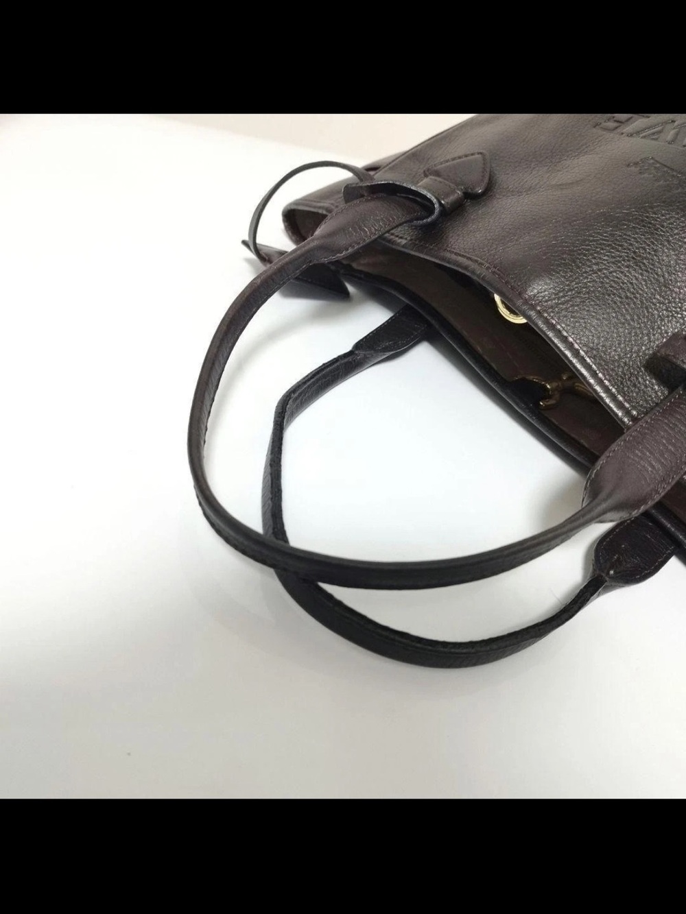 Loewe Black Embossed Logo Leather Tote - Picture 3 of 12